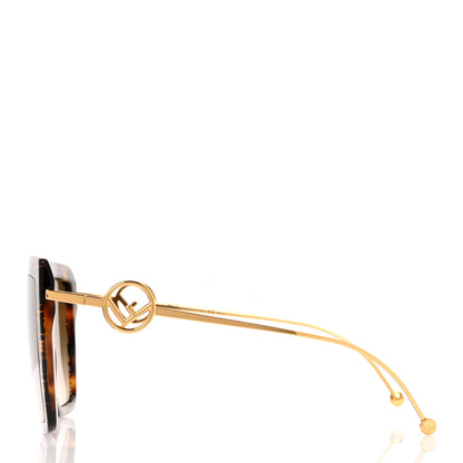 Fendi Acetate Metal F is Fendi FF Butterfly Sunglasses FF 0410/S Havana 3 of 7