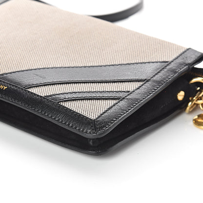 Givenchy Suede Calfskin Canvas GV Cross Shoulder Bag Black 9 of 9