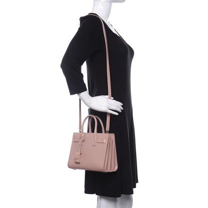 Saint Laurent Calfskin Nano Sac De Jour Pale Pink 2 of 9