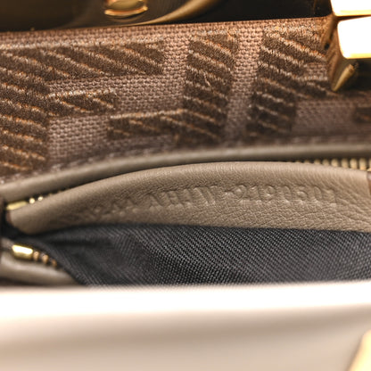 Fendi Vitello Seta Canvas FF Embroidered Mini Peekaboo Iconic Satchel Tartufo 7 of 11