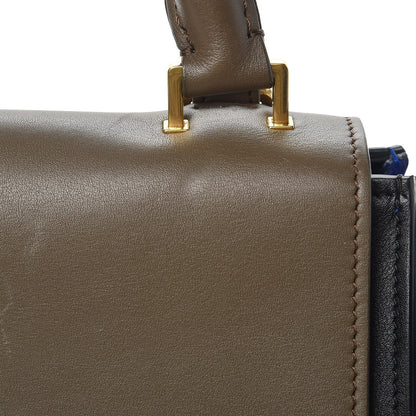 Celine Smooth Calfskin Suede Small Tri-Color Trapeze Indigo 7 of 9