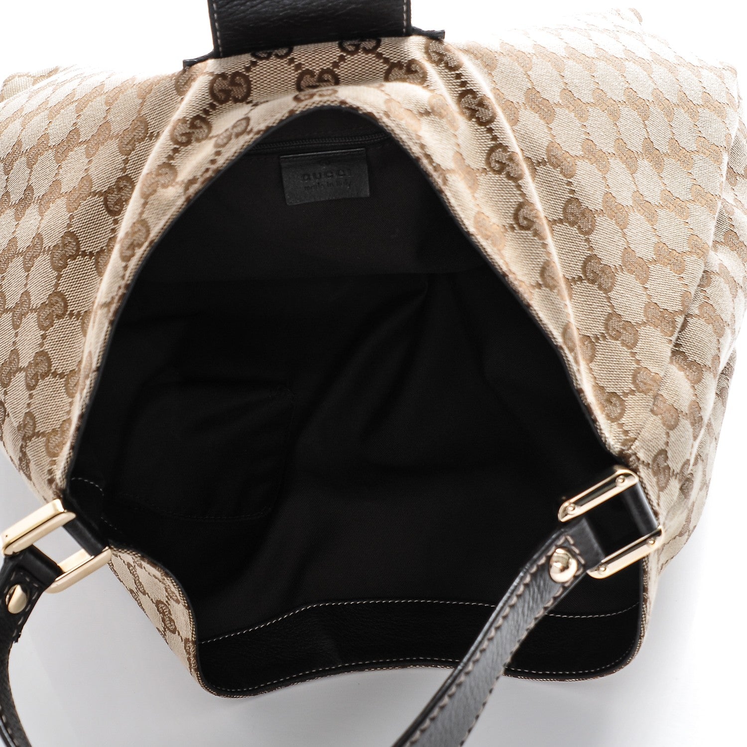 Gucci Monogram Large New Ladies Web Hobo Dark Brown 5 of 6