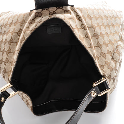 Gucci Monogram Large New Ladies Web Hobo Dark Brown 5 of 6