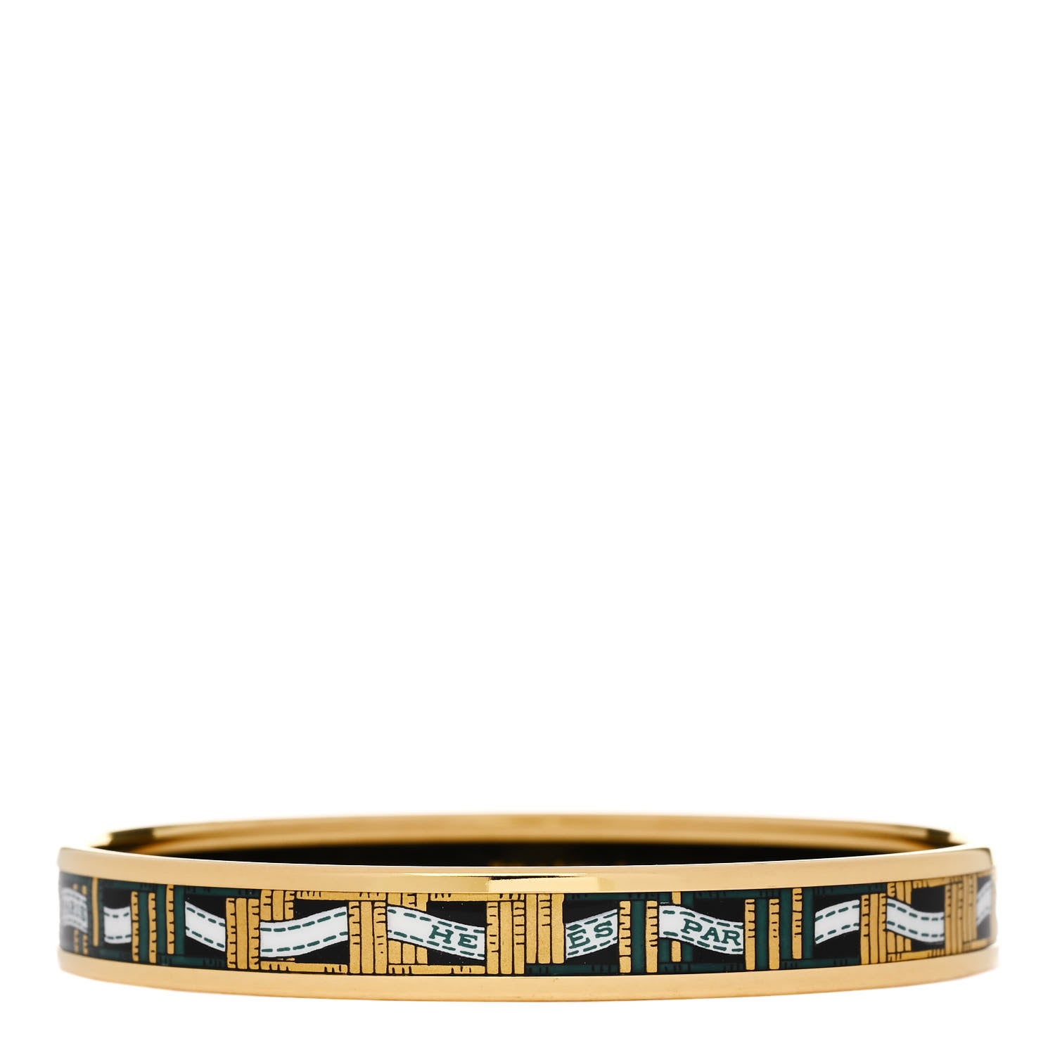 Hermes Enamel Printed Narrow Ribbon Bracelet 70 3 of 6