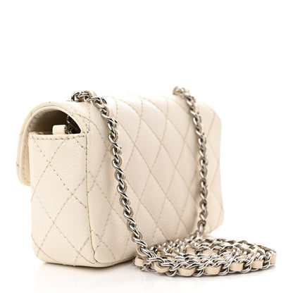 Chanel Caviar Quilted Extra Mini Flap White 3 of 11