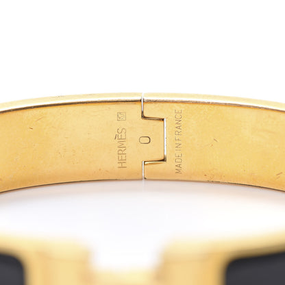 Hermes Enamel Narrow Clic Clac H Bracelet GM Black 4 of 6