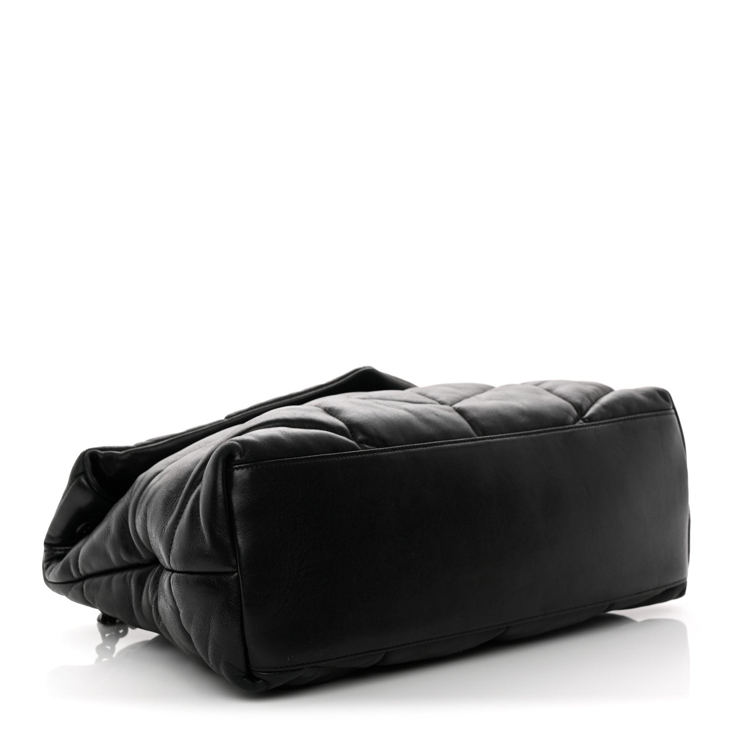Saint Laurent Lambskin Quilted Monogram Monochrome Small Loulou Puffer Chain Satchel Black 4 of 10