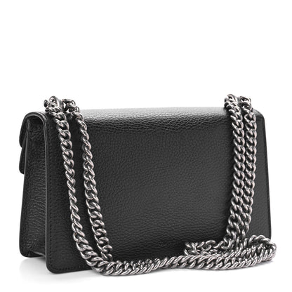 Gucci Dollar Calfskin Enamel Small Dionysus Shoulder Bag Black Electric Blue 3 of 9