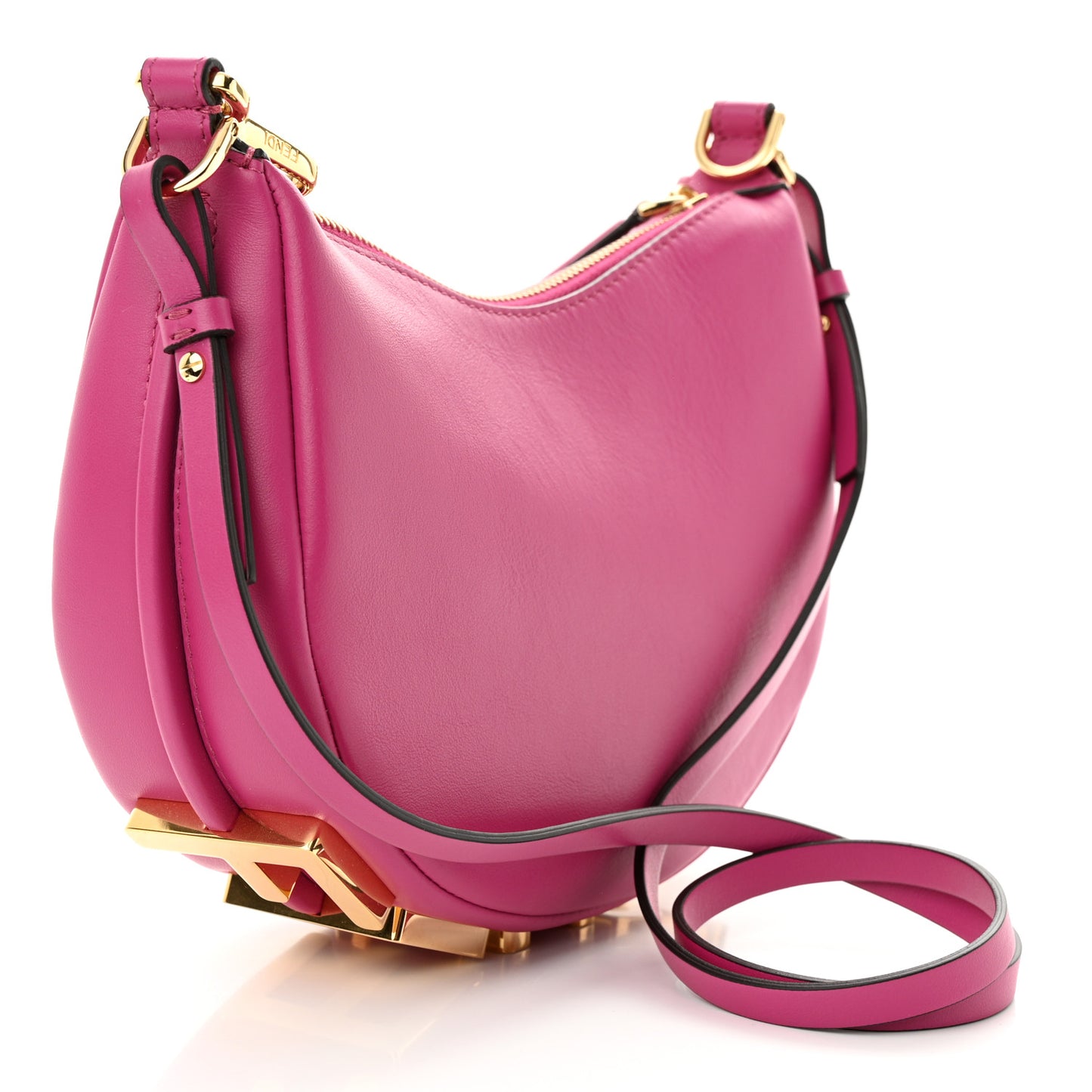 Vitello Grace Matte Mini Fendigraphy Hobo Bag Ciclamino Pilar