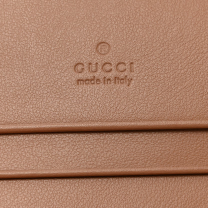 Gucci Calfskin Matelasse Monochrome GG Marmont Card Case Wallet Camelia 6 of 8