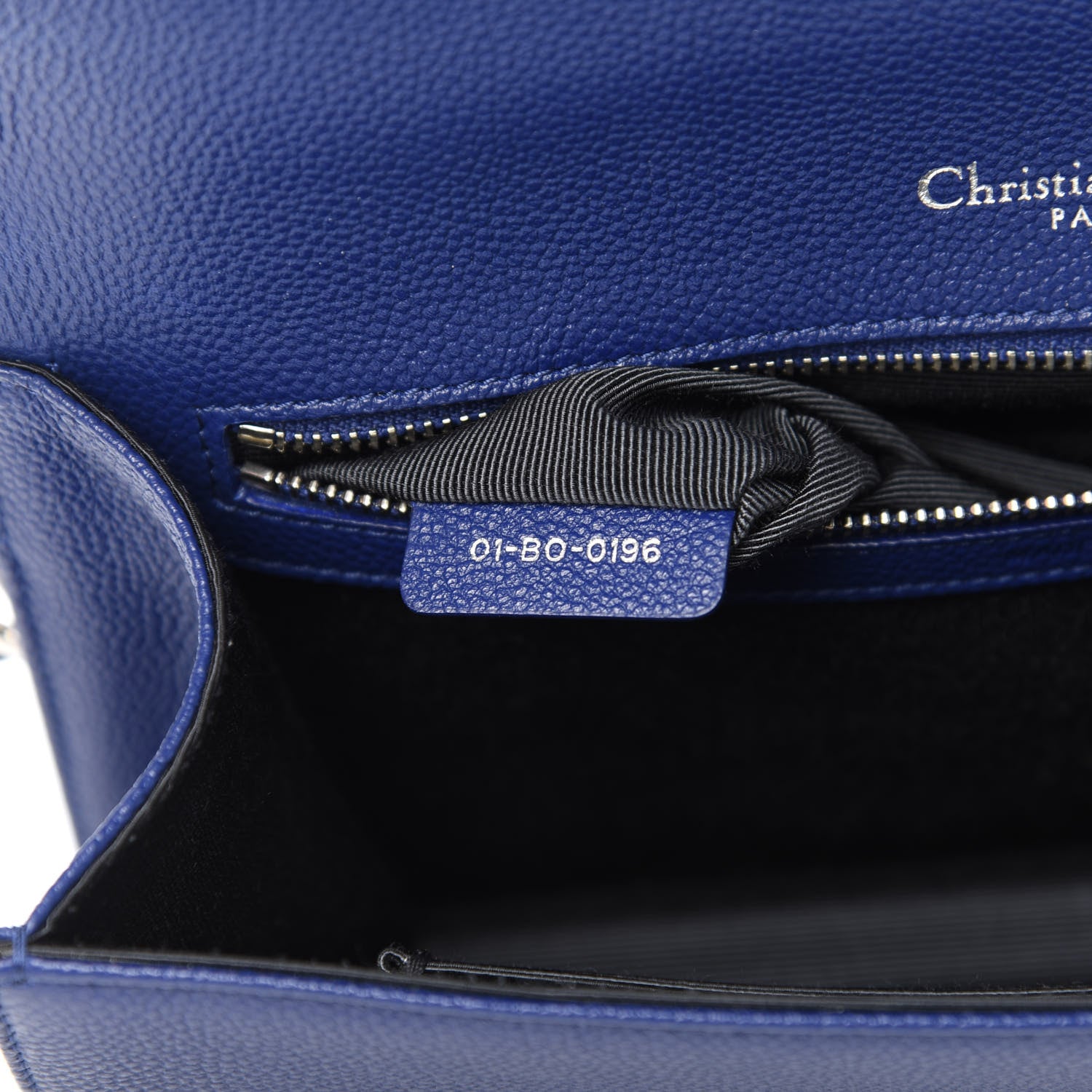 Christian Dior Grained Calfskin Medium Diorama Flap Bag Bleu De Minuit 8 of 11