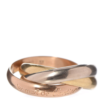 Cartier 18K Pink Yellow White Gold Les Must De Trinity Ring 53 6.25 1 of 4