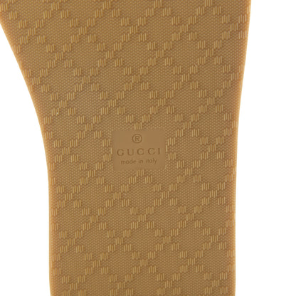 Gucci Canvas Logo Stripe Flatform Slingback Sandals 38 Green Red Blue 6 of 9