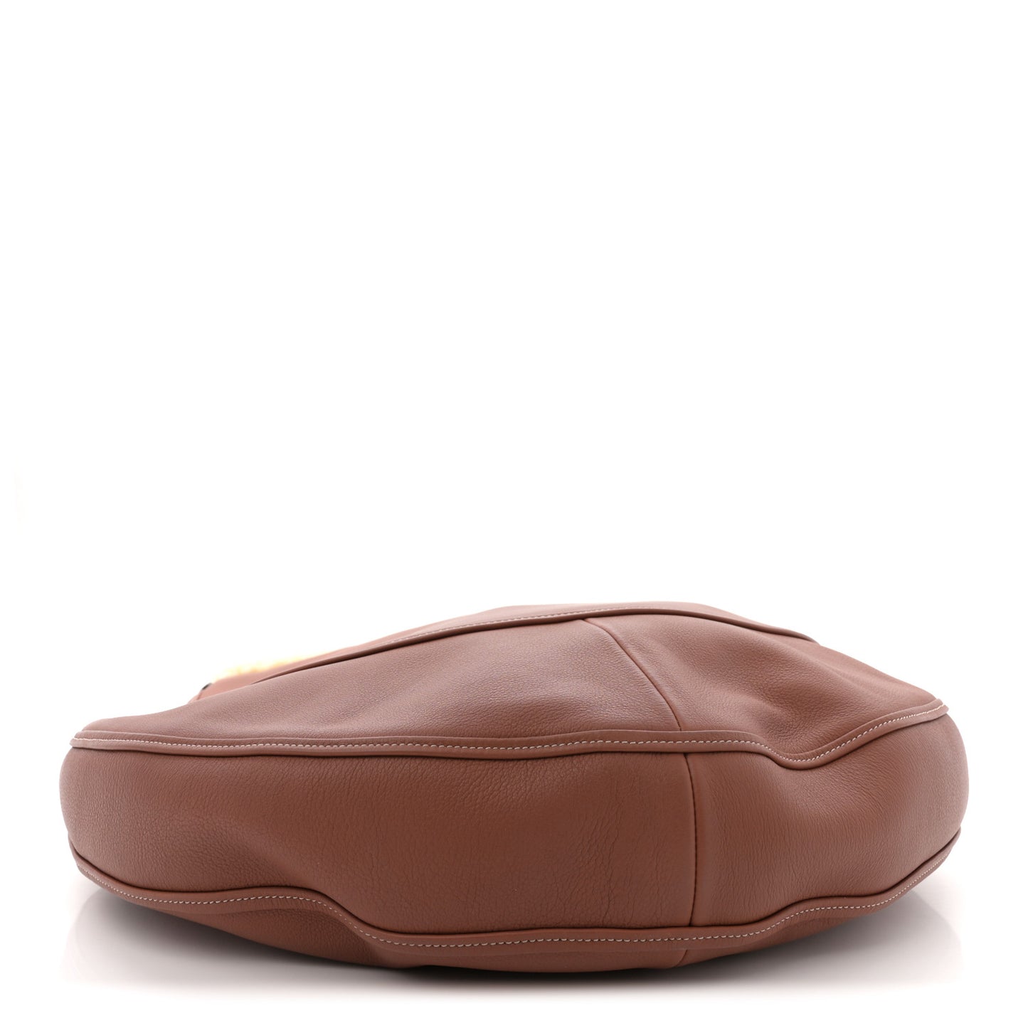 Supple Calfskin Shearling Large Leandre Hobo Brown