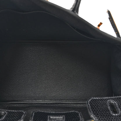 Hermes Togo Lizard Birkin Touch 25 Black 5 of 11