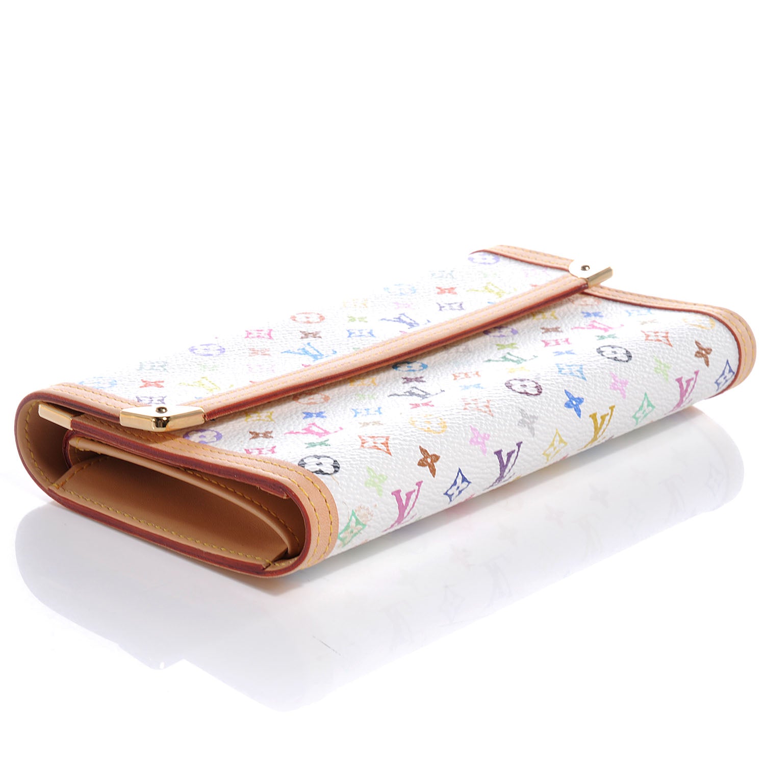 Louis Vuitton Monogram Multicolor Porte Tresor International Wallet White 4 of 8