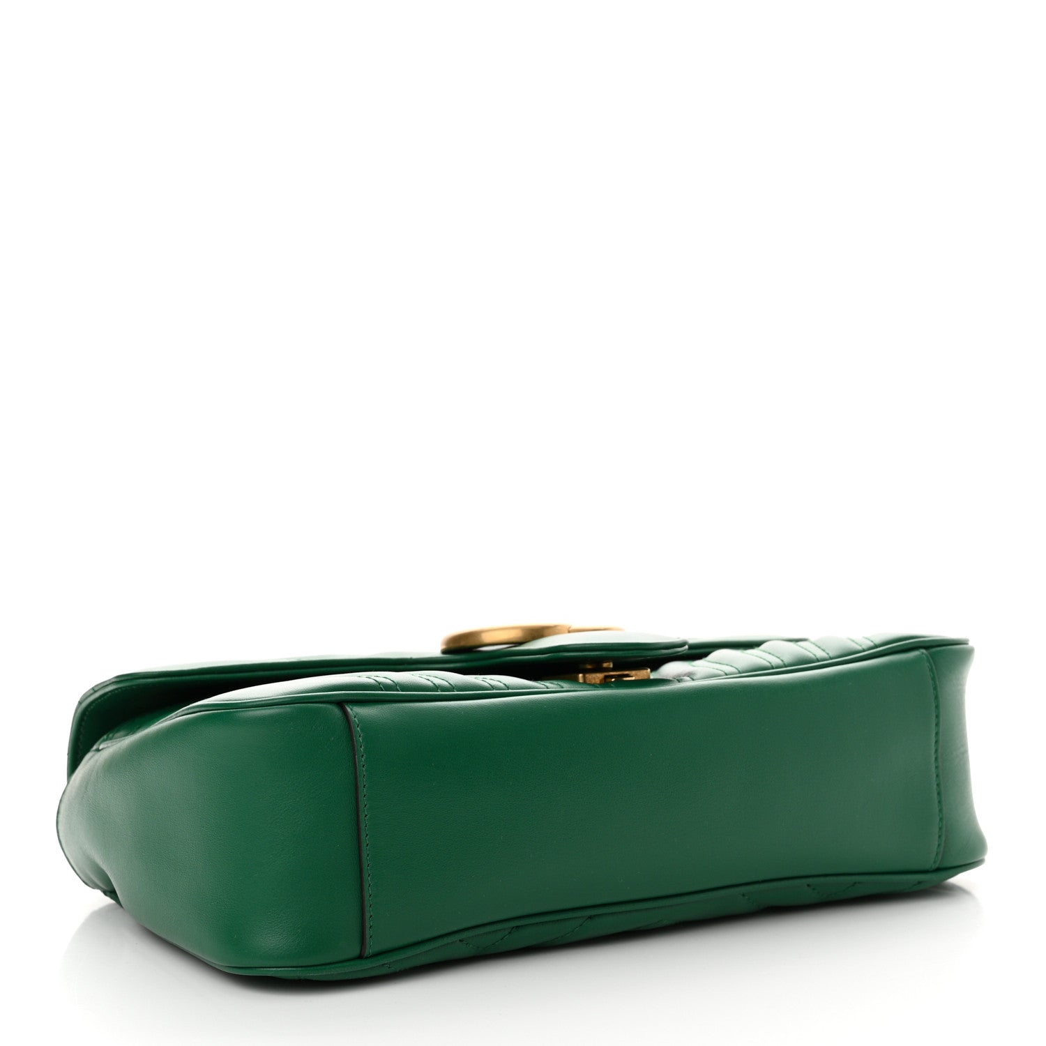 Gucci Calfskin Matelasse Small GG Marmont Shoulder Bag Emerald Green 4 of 12