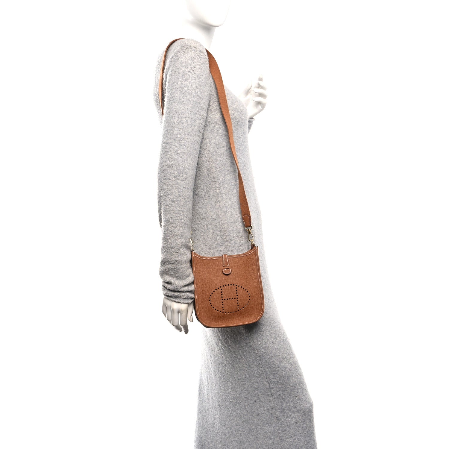 Hermes Taurillon Clemence Evelyne TPM Gold 2 of 11