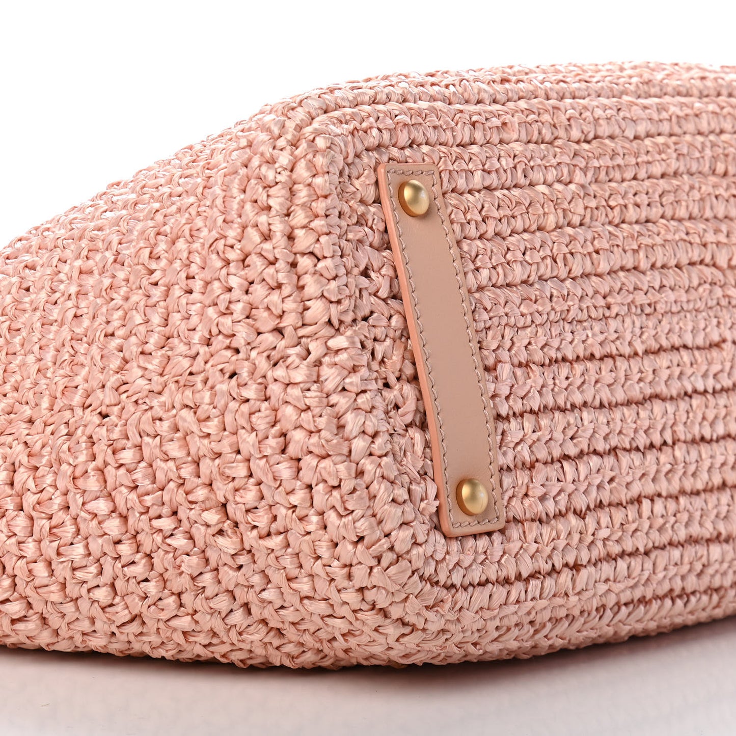 Straw Raffia Tote Pink