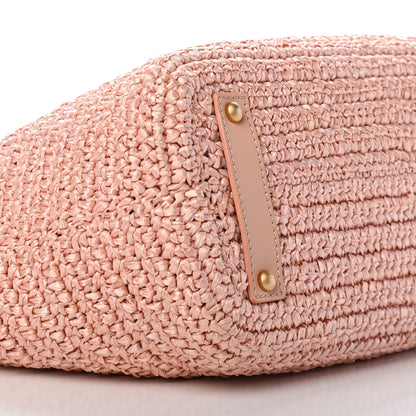 Chanel Straw Raffia Tote Pink 8 of 13