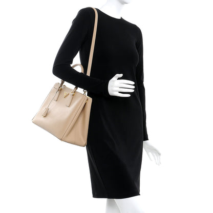 Prada Saffiano Medium Galleria Double Zip Tote Sabbia 2 of 15