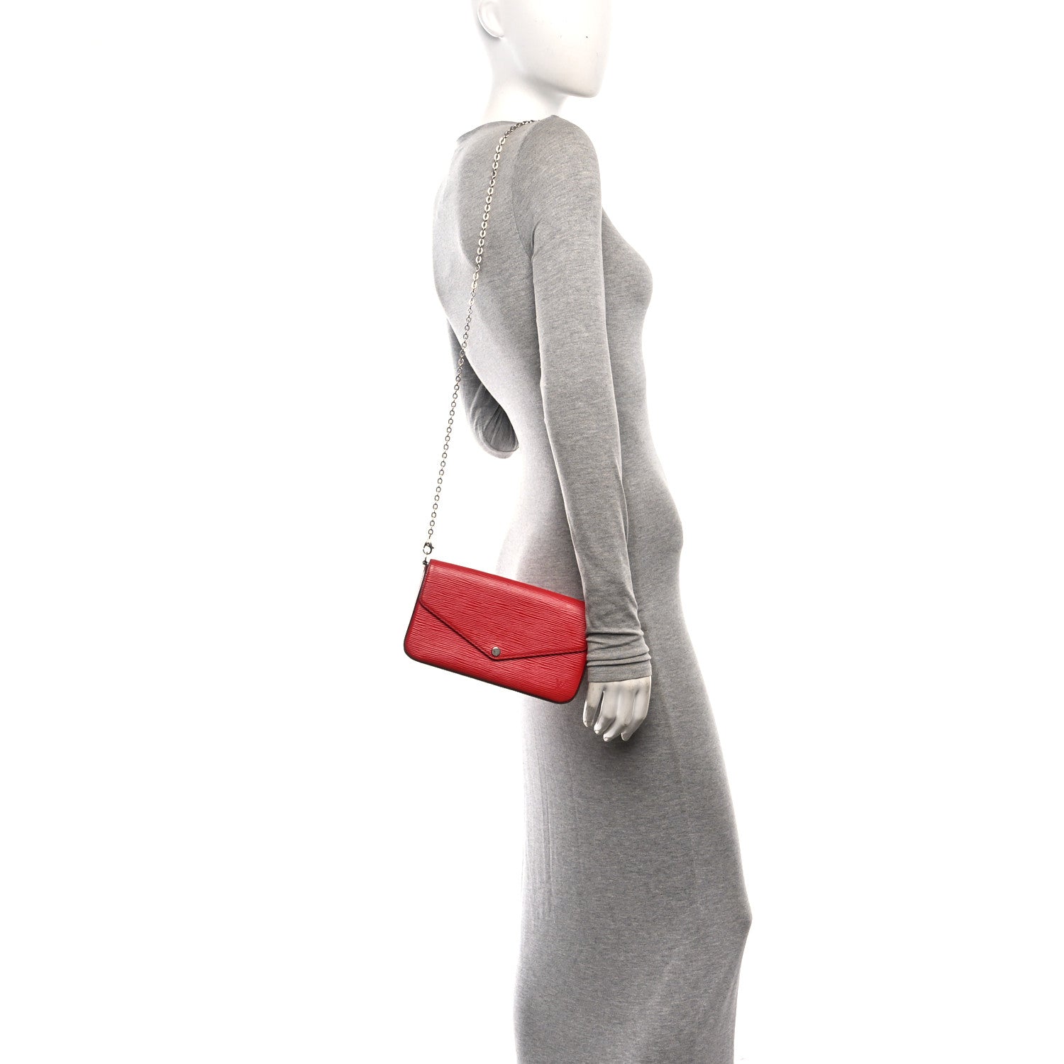 Louis Vuitton Epi Pochette Felicie Coquelicot 2 of 11