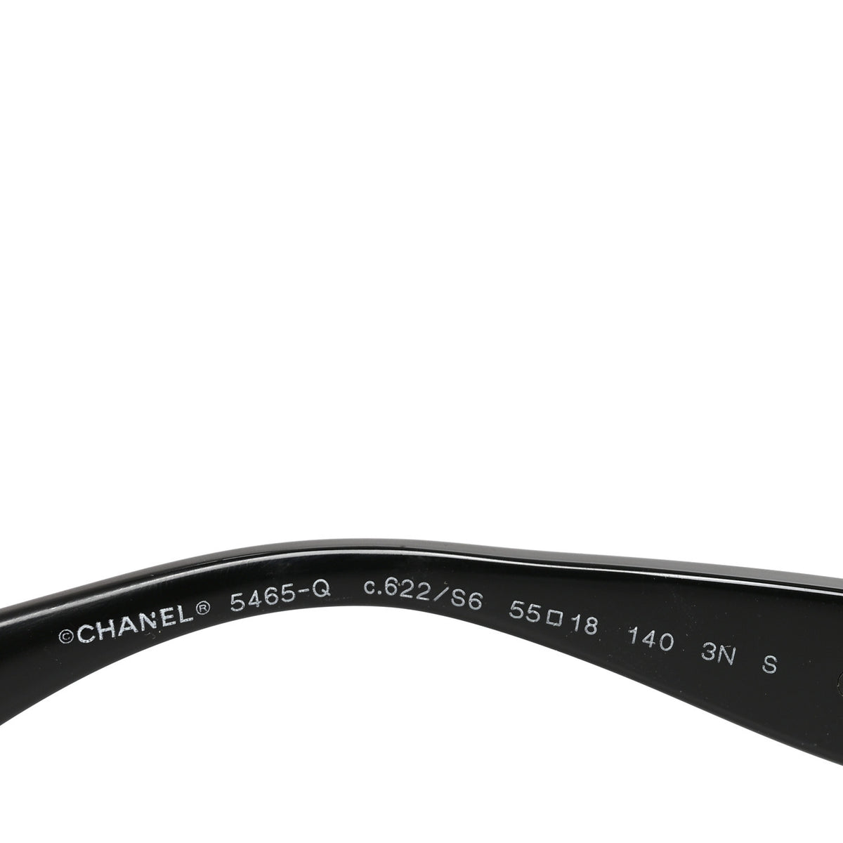 Acetate Chain Sunglasses 5465-Q Black