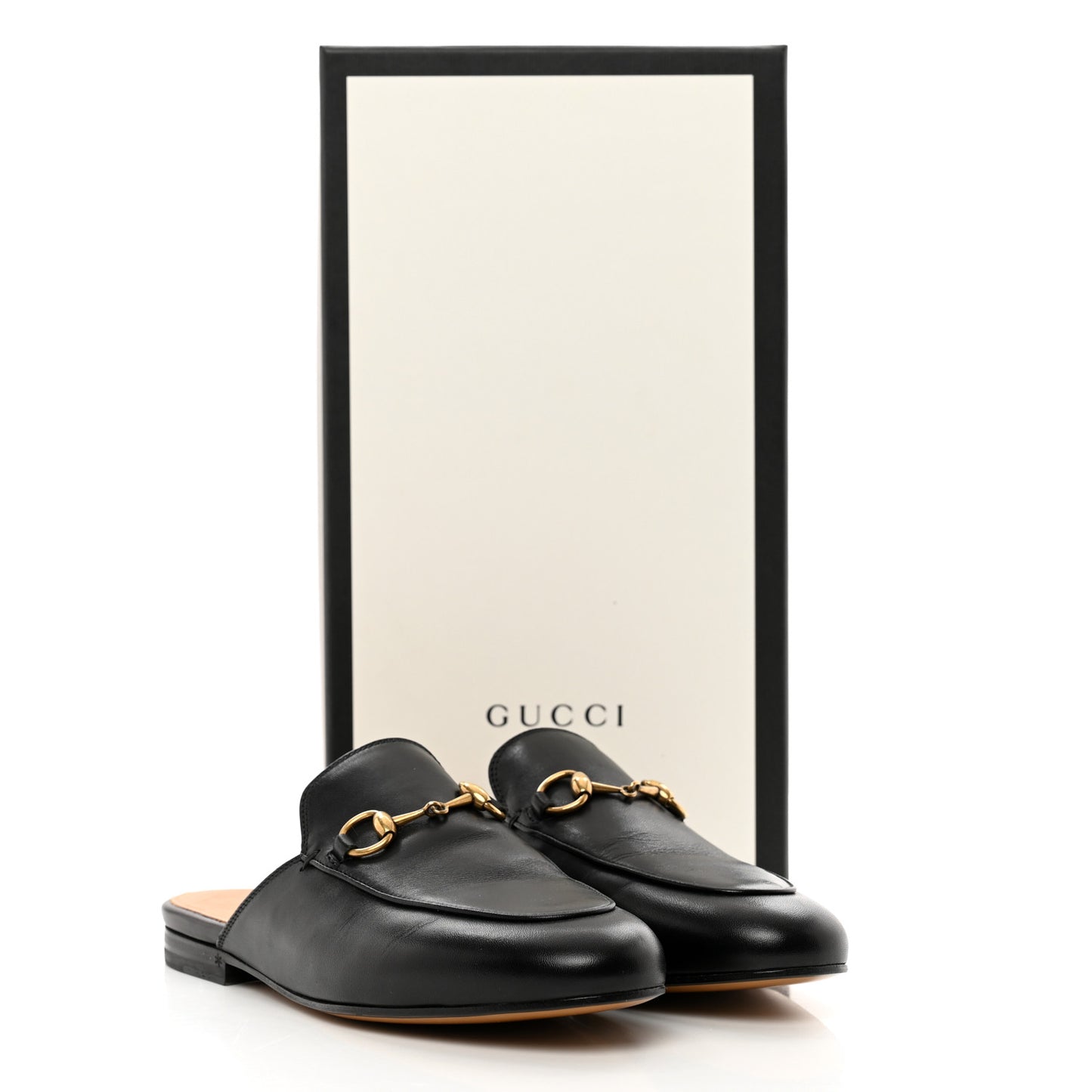 Calfskin Womens Princetown Slippers 35 Black
