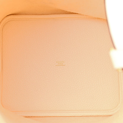 Hermes Taurillon Clemence Picotin Lock 22 MM Nata 5 of 11