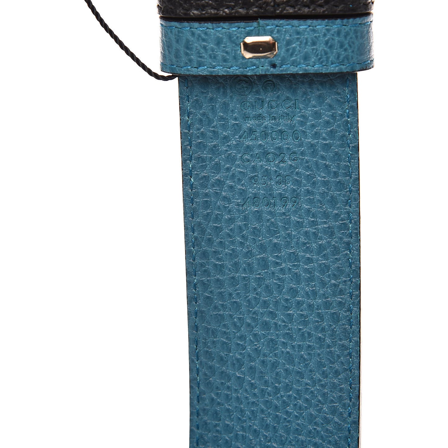 Dollar Calfskin 1973 Reversible Belt 90 36 Black Deep Cobalt