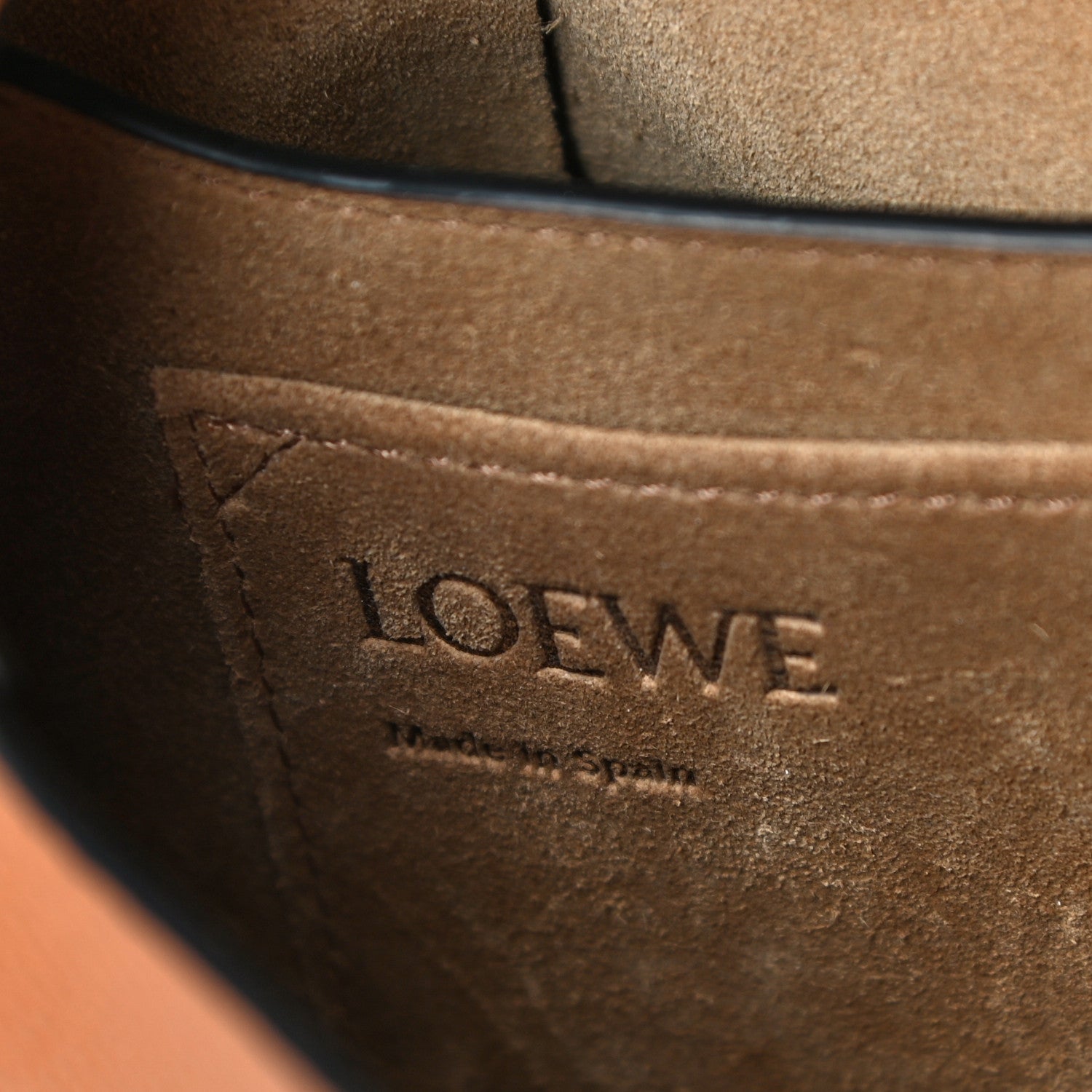 Loewe Grained Calfskin Small Gate Crossbody Bag Caramel Pecan 6 of 10