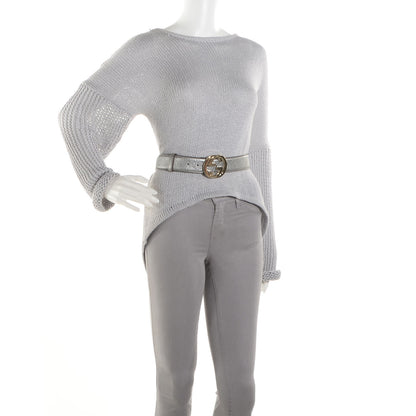 Gucci Guccissima GG Belt 95 38 Silver 2 of 5