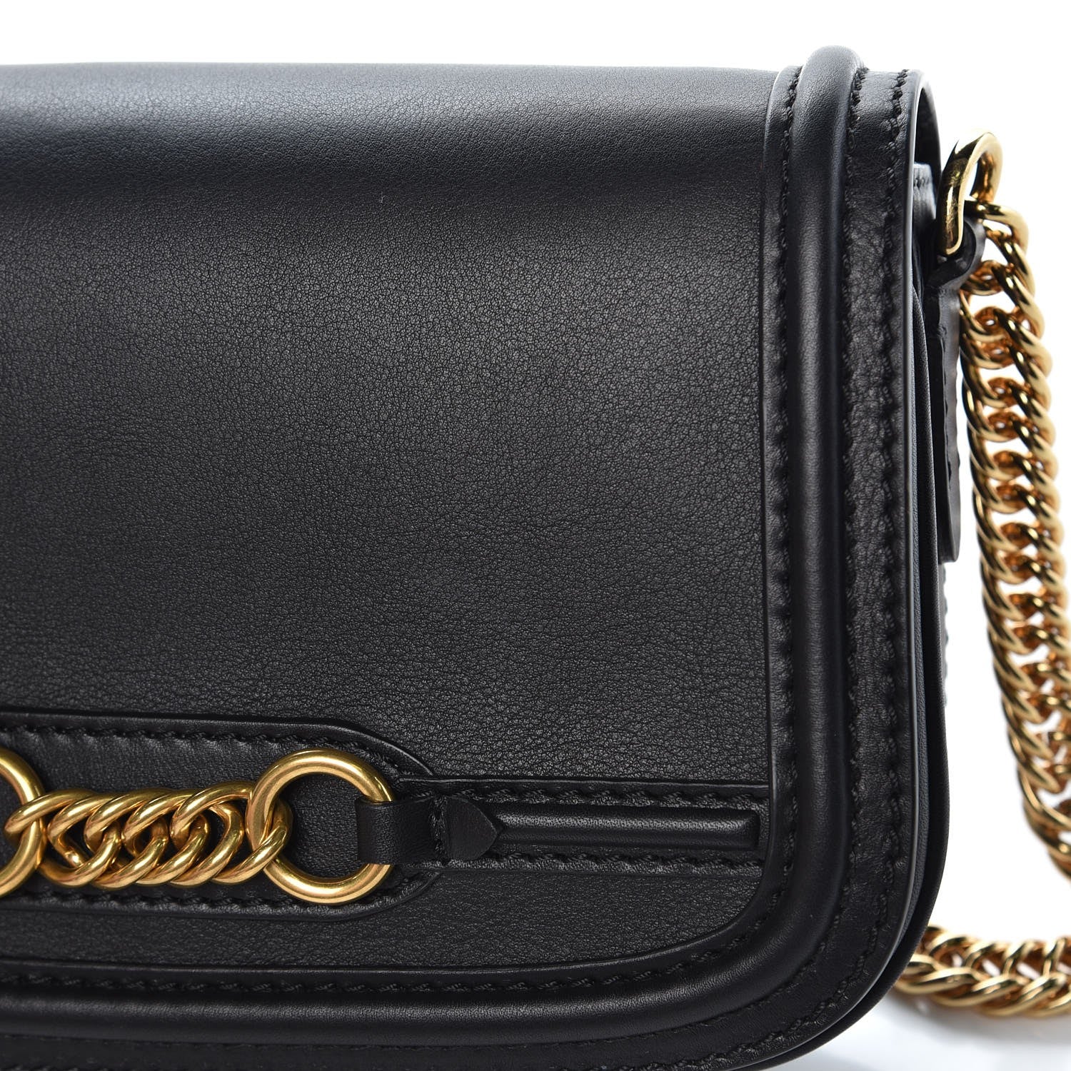 Burberry Smooth Calfskin Link Shoulder Bag Black 10 of 10