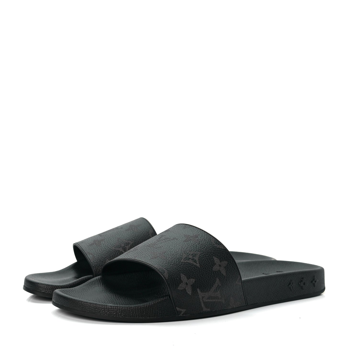 Rubber Monogram Eclipse Mens Waterfront Mules 11 Black