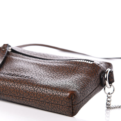 Burberry Grainy Calfskin Mini Rossett Bodybrit Biker Crossbody Saddle Brown 8 of 10