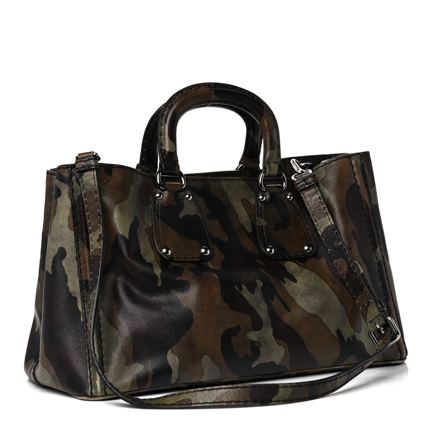 Prada Saffiano Camouflage Military Tote Mimetico 3 of 20