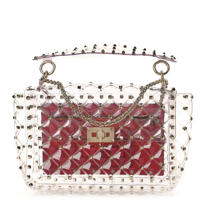 Valentino Garavani PVC Medium Rockstud Spike Shoulder Bag 1 of 8