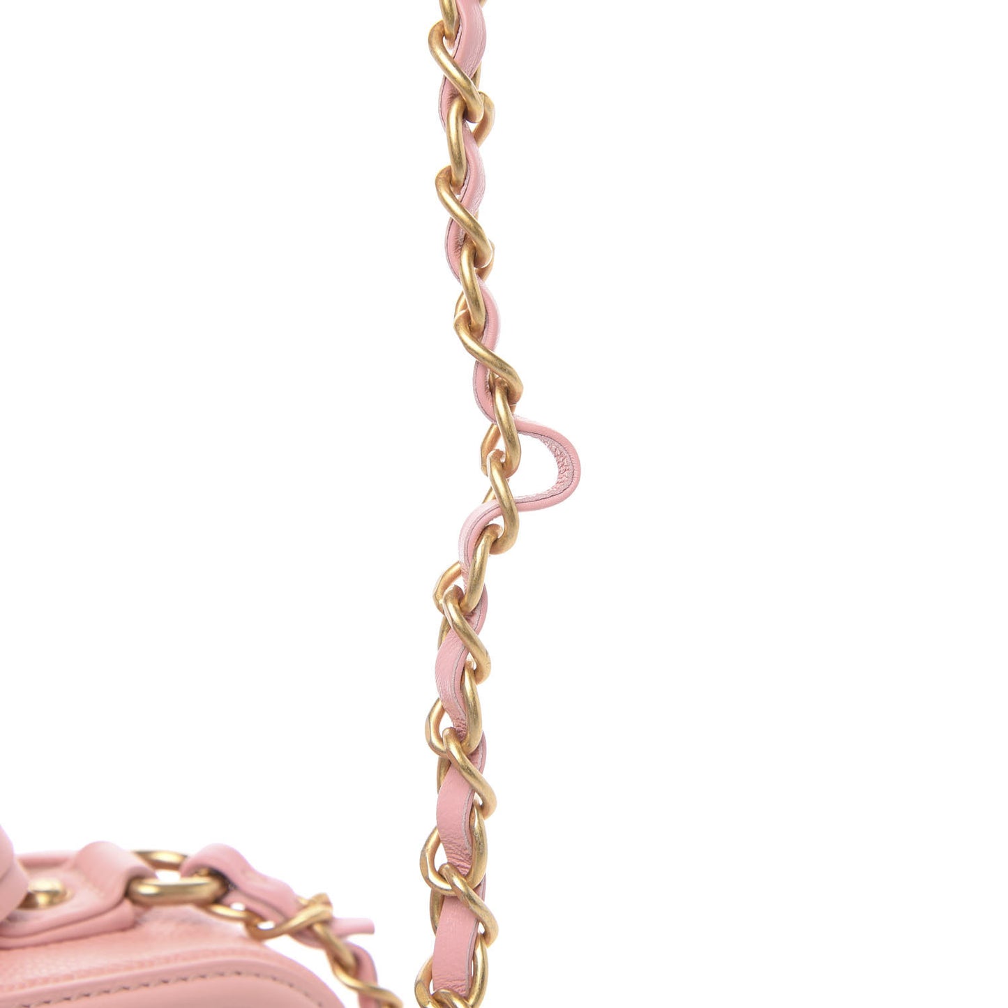 Caviar Quilted Medium CC Filigree Vanity Case Pink