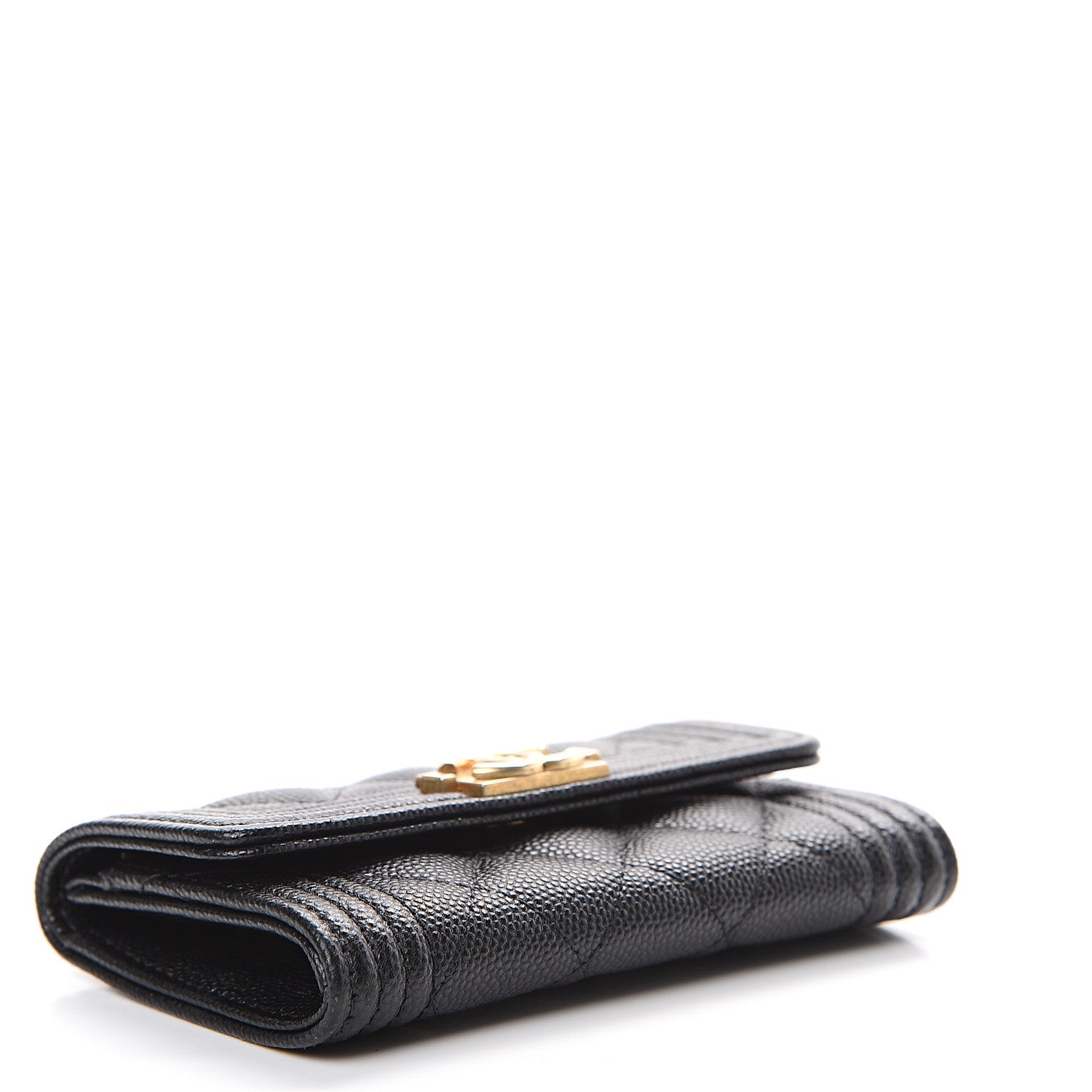Chanel Caviar Quilted Boy Flap Card Holder Black 3 of 8