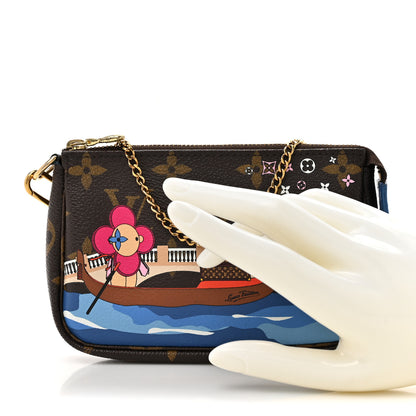 Louis Vuitton Monogram 2019 Christmas Animation Mini Venice Pochette Accessories Blue 2 of 10