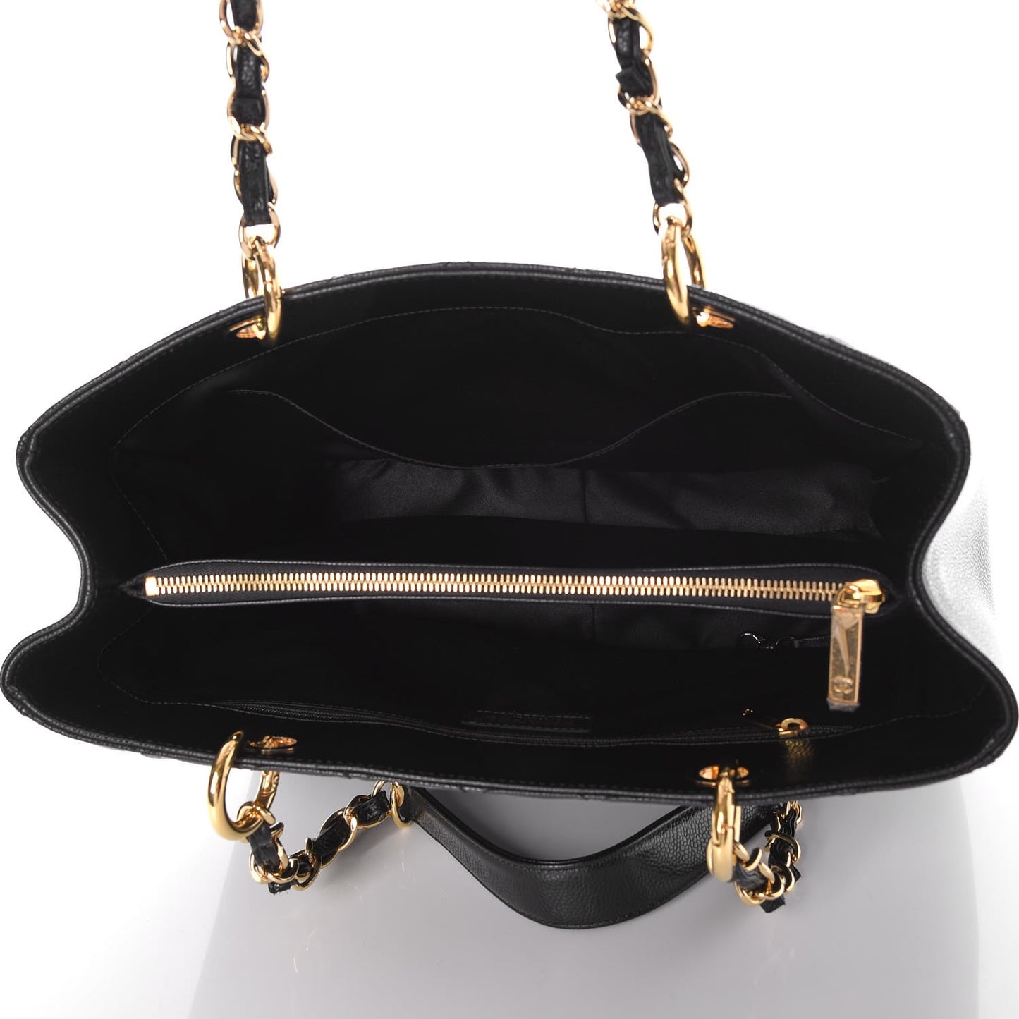 Caviar Quilted Grand Shopping Tote GST Black