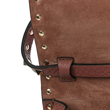 Valentino Garavani Pebbled Calfskin Medium Rockstud Flip Lock Crossbody Bag Dark Nude 11 of 11
