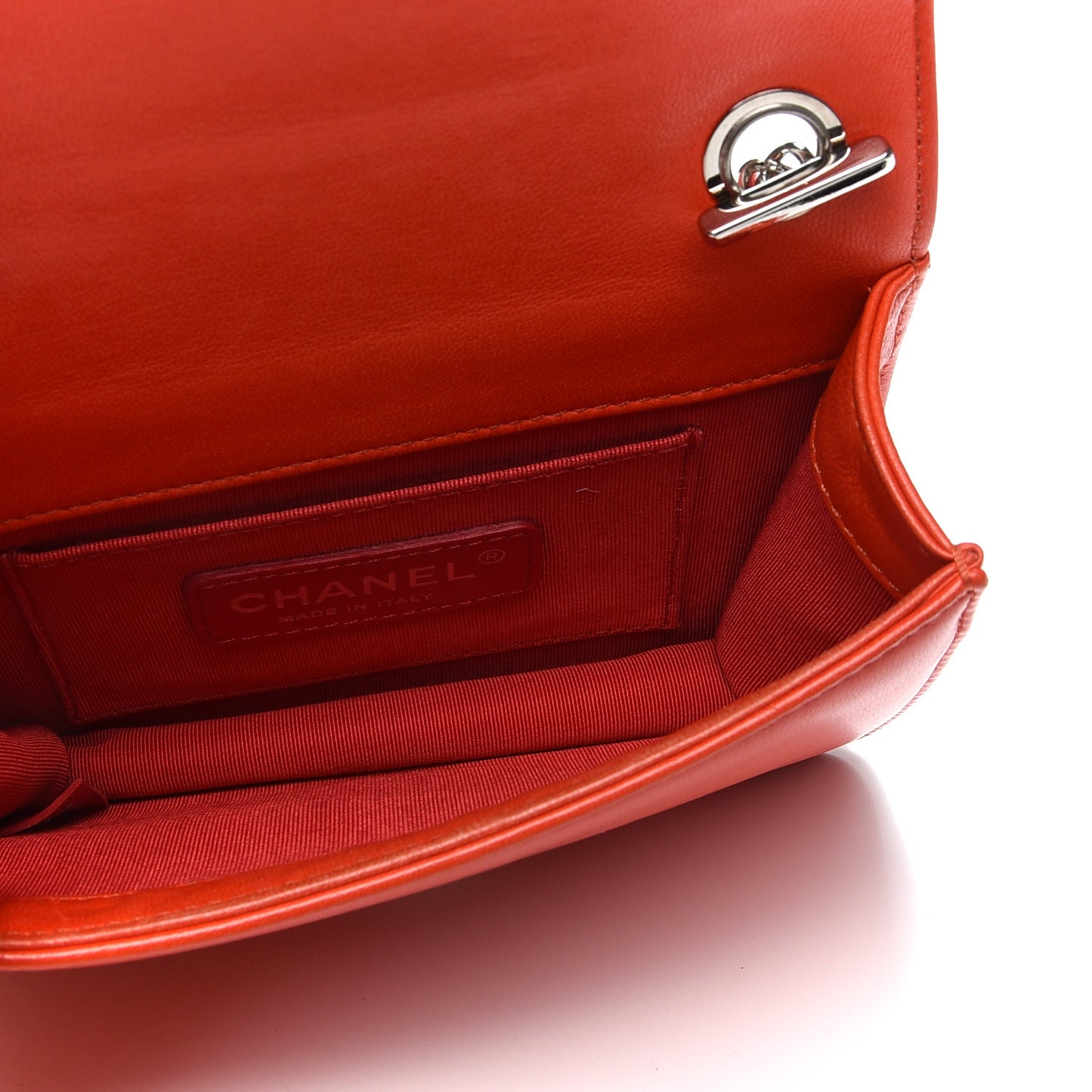 Plexiglass Patent Mini Boy Brick Flap Orange Red