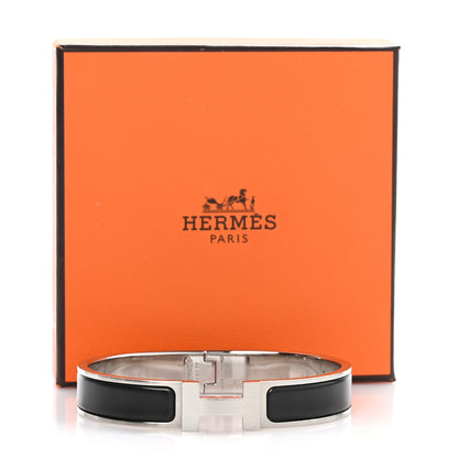 Hermes Matte Enamel Narrow Clic Clac HH Bracelet GM Black 6 of 6