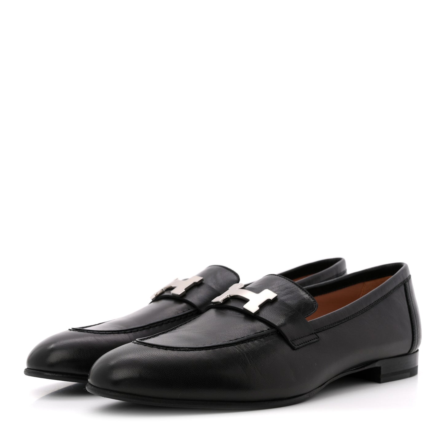 Goatskin Womens Paris Loafers 40.5 Black