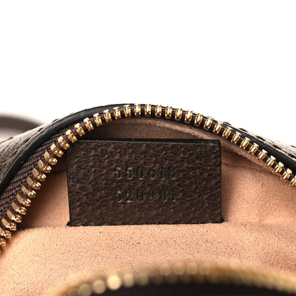 Gucci GG Supreme Monogram Web Mini Ophidia Round Shoulder Bag Brown 7 of 12