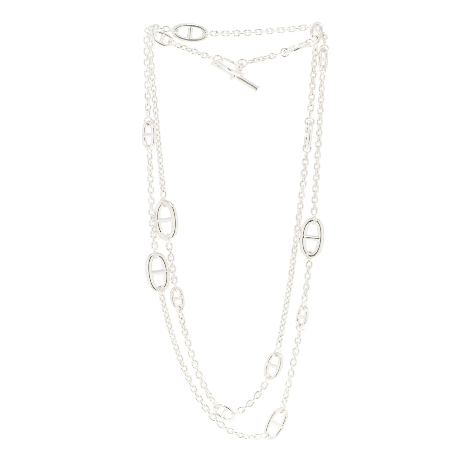 Hermes Sterling Silver Farandole Necklace 160 4 of 6