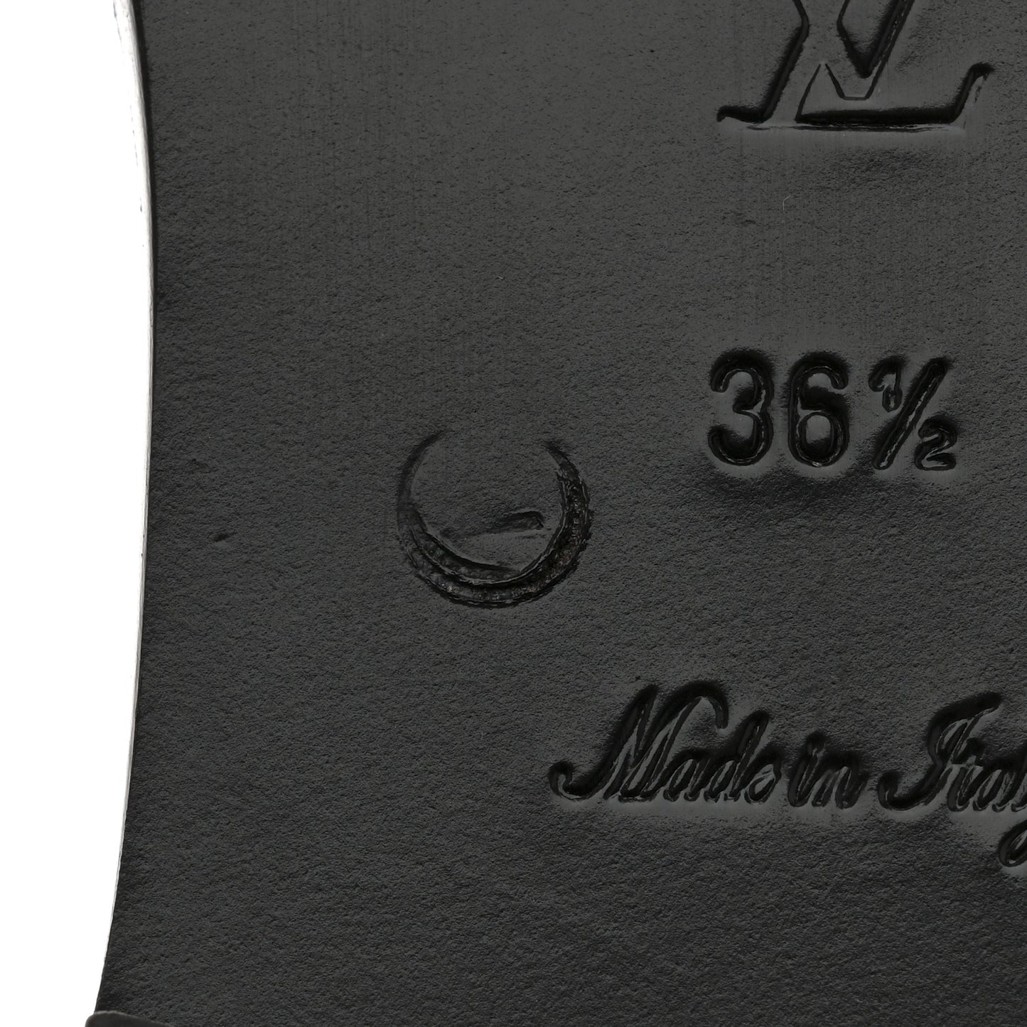 Patent Monogram Lock It Flat Mules 36.5