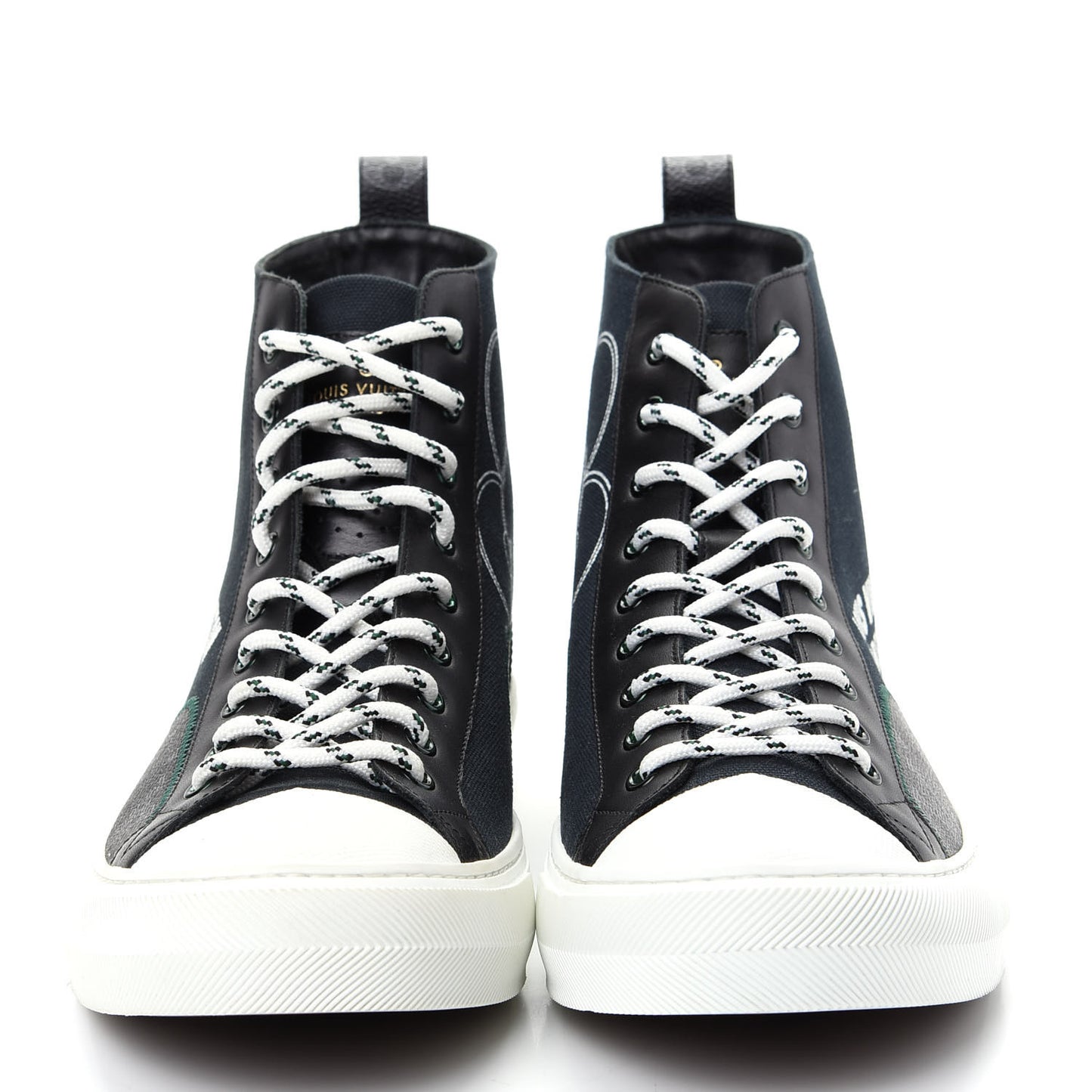 Canvas LV Forever Mens Tattoo Sneaker Boots 9.5 Black