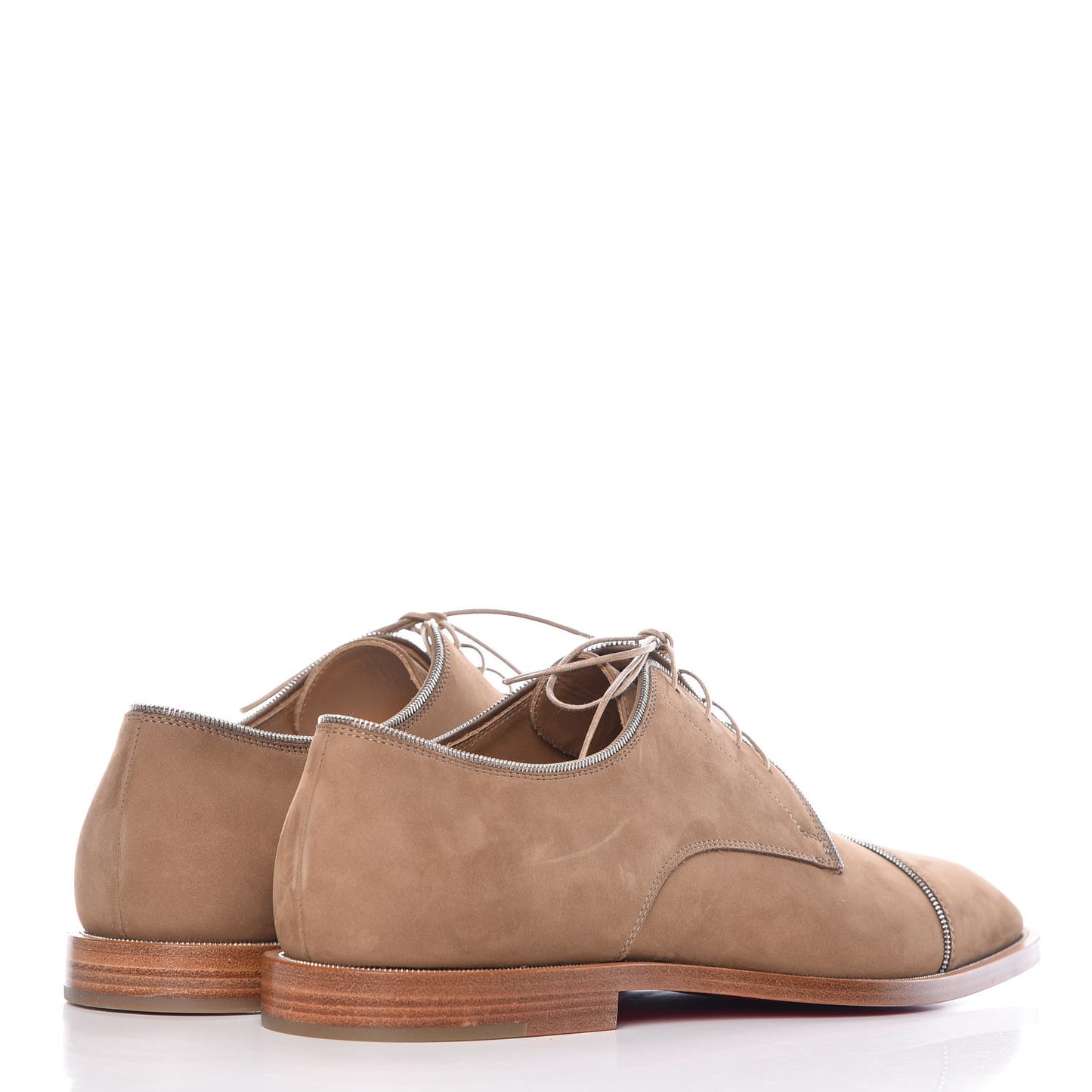 Nubuck Mens Top Daviol Zip Flat 43 Beige Silver